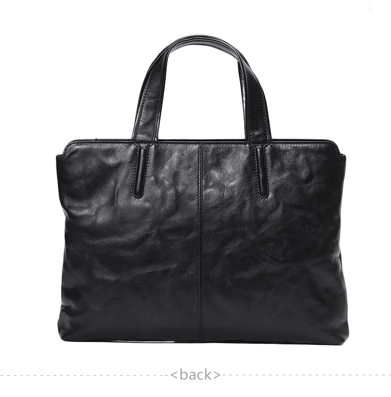 Thin / Light Briefcase for Men Laptop Bag Genuine Leather Handbag Male Shoulder/Crossbody Bag Documents Briefcase Handbags Men