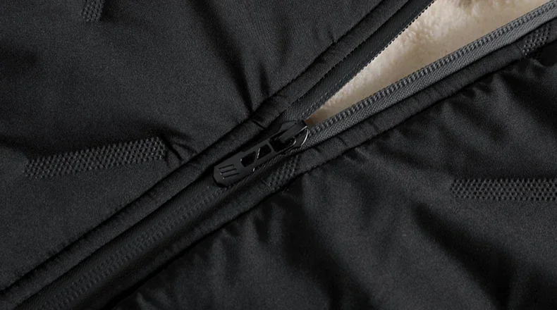 Men's Hooded Parka Winter Warm Thicken Fleece Windproof Coats Solid Color Padded Fashion Jacket Male Winter Thick Coats