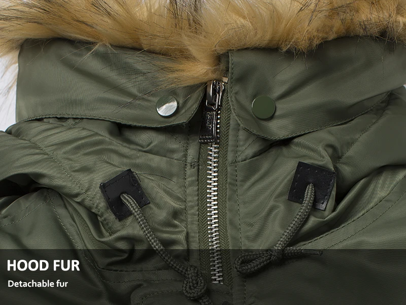 2025 Winter N3B Puffer Men Long Куртка Аляска Coat Military Fur Hood Warm Tactical Parka Army Korean Thick Parka