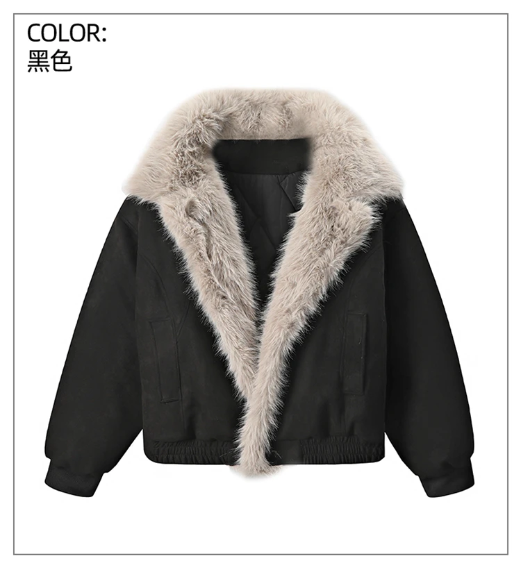 Vintage Thicken Fleece Warm Jackets Streetwear Harajuku Hip Hop Padded Jackets Outwear Winter Jackets Fur Collar Parkas Coat Men