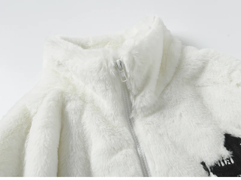 HISTREX Men Rabbit Fur Jacket Parkas,Hip Hop Fluffy Coat,Winter Fleece Overcoat,Harajuku Outerwear Streetwear,Korean Y2k Clothes