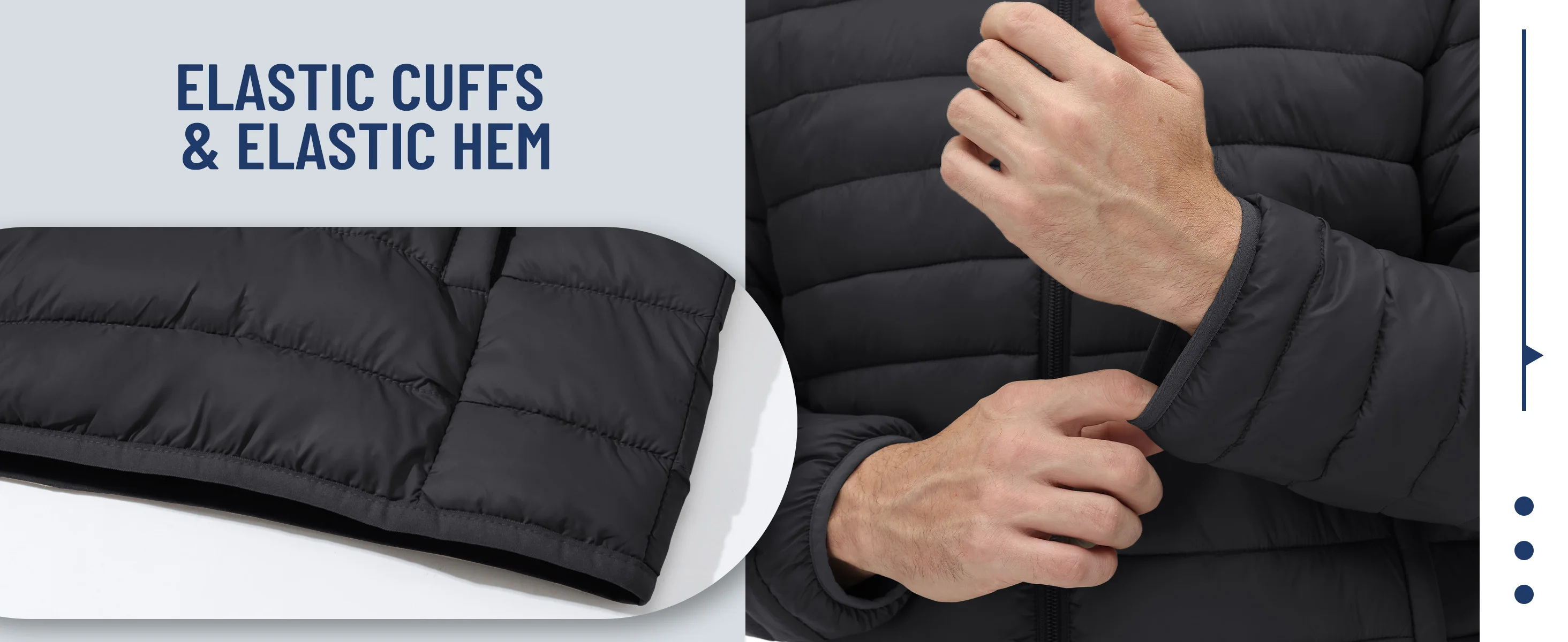 TACVASEN Mens Winter Quilted Puffer Jackets Lightweight Padding Waterproof Jackets Hooded Insulated Warm Outdoor Work Male Coats