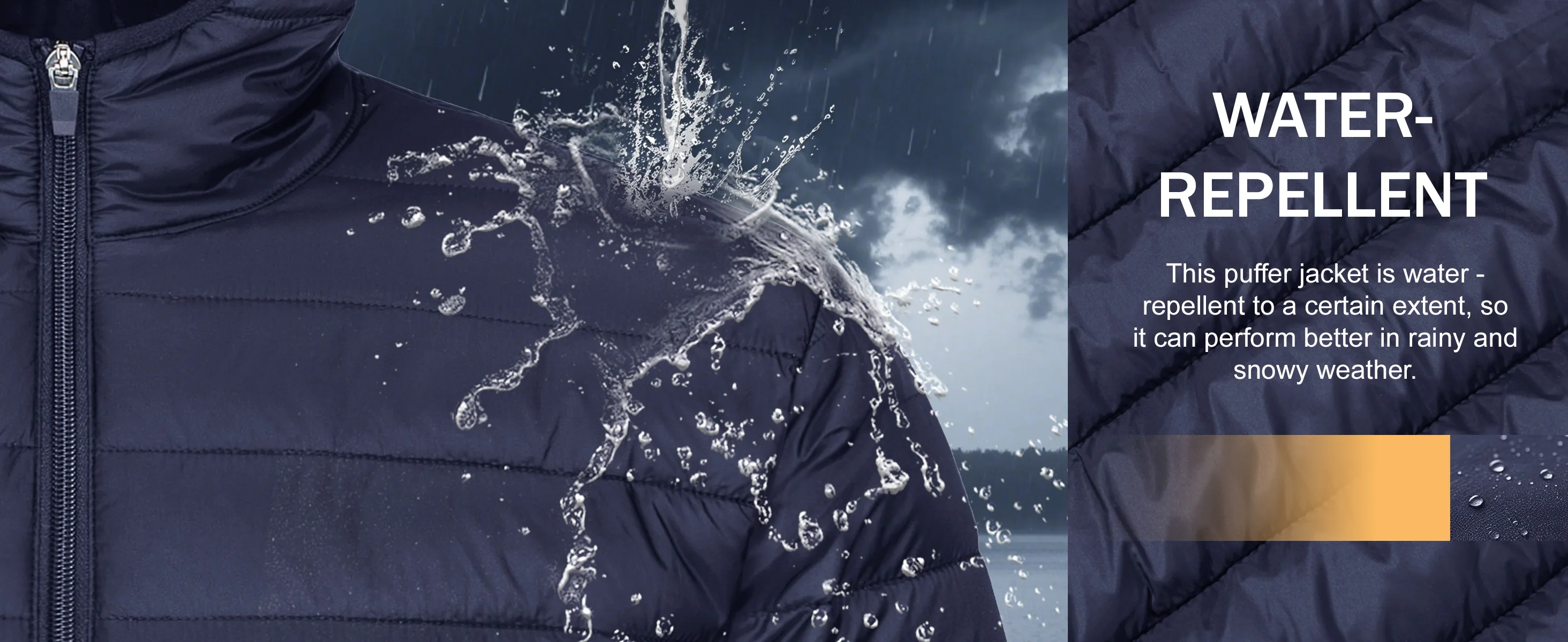TACVASEN Mens Winter Quilted Puffer Jackets Lightweight Padding Waterproof Jackets Hooded Insulated Warm Outdoor Work Male Coats