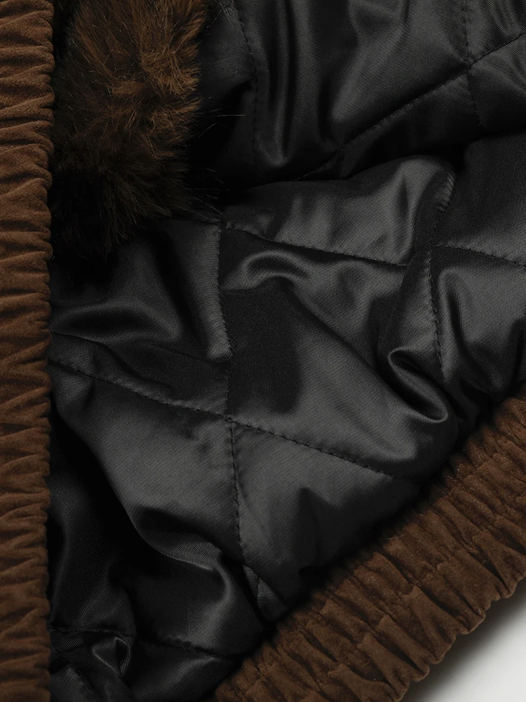 PFHQ American Style Men's Cotton Coats Hooded Faux Fur Metal Single Breasted Loose Solid Color Male Winter New Jackets CPG4887
