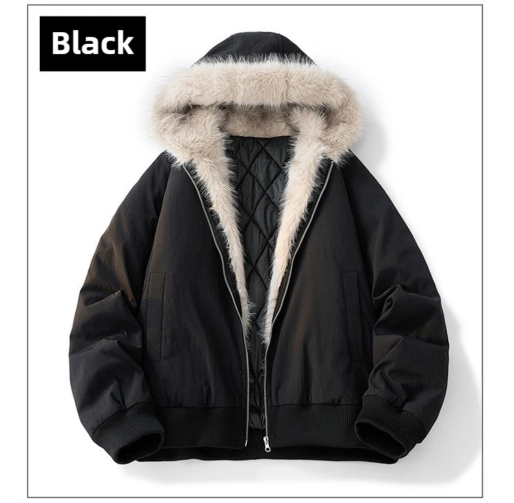 Winter Jacket Man Women Fur Collar Fashion Parka Thick Warm Coat Oversize Loose Casual Jacket Hooded American Streetwear Cool
