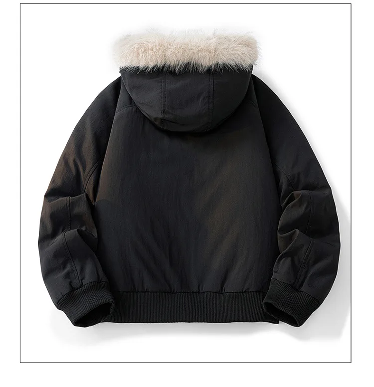 Winter Jacket Man Women Fur Collar Fashion Parka Thick Warm Coat Oversize Loose Casual Jacket Hooded American Streetwear Cool