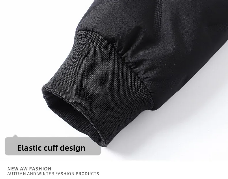 Men's Warm Fleece Lined Hooded Jacket Winter Zipper Pocket Jackets Outdoor Sports Coat Leisure Workwear Clothes Windproof Jacket