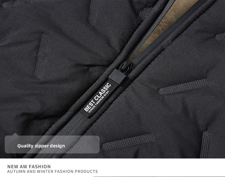 Men's Warm Fleece Lined Hooded Jacket Winter Zipper Pocket Jackets Outdoor Sports Coat Leisure Workwear Clothes Windproof Jacket