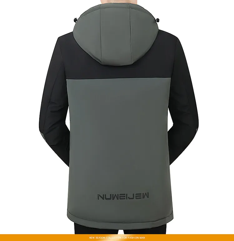 Mens Autumn Hooded Casual Brand Windproof Outwear Hat Parkas Male Jacket Waterproof Parkas Long Jacket New Winter Men Warm Coat