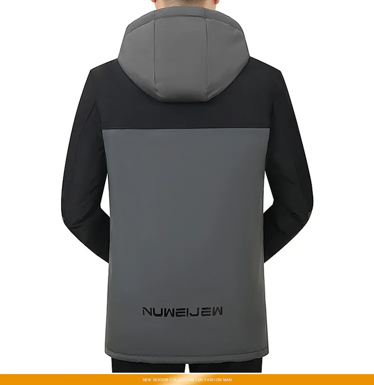 Mens Autumn Hooded Casual Brand Windproof Outwear Hat Parkas Male Jacket Waterproof Parkas Long Jacket New Winter Men Warm Coat