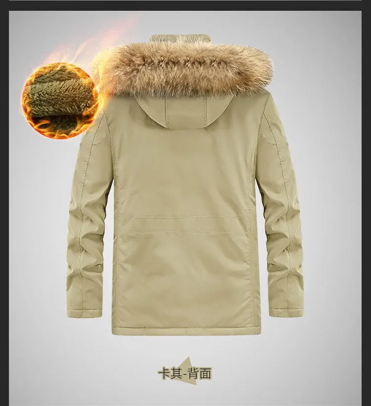 plus size 8XL Men hooded Fashion Mens Parkas Thicken Male Thick Warm Coat Parkas Hooded Winter Windproof Man Jacket Parka mens