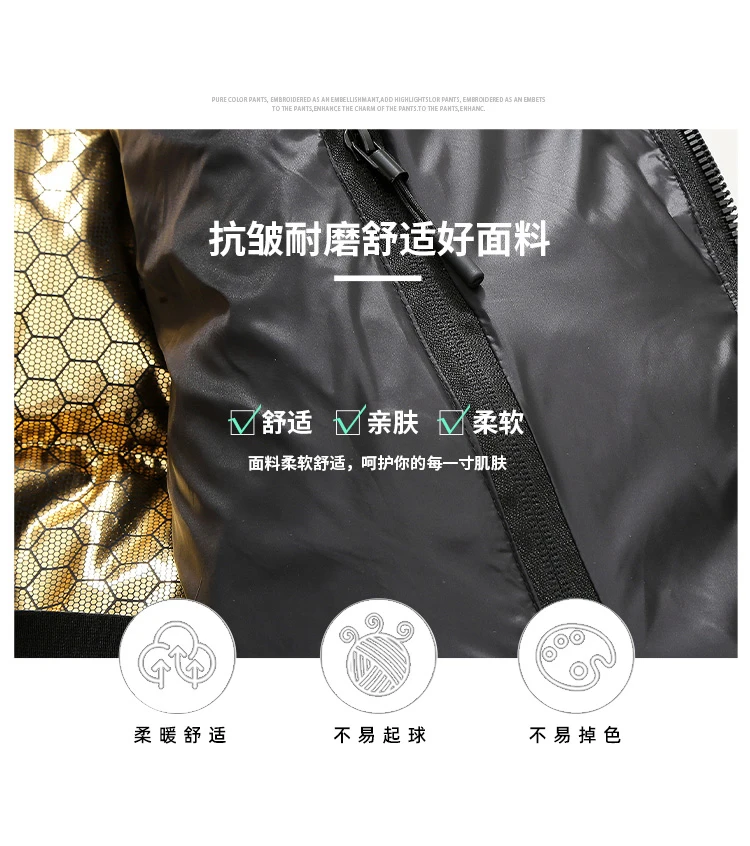 Men's Fashion New Parkas Streetwear Winter Men Parkas Thicken Warm Coat Men's Solid Color Parkas Coat Mens Glossy Black Jackets