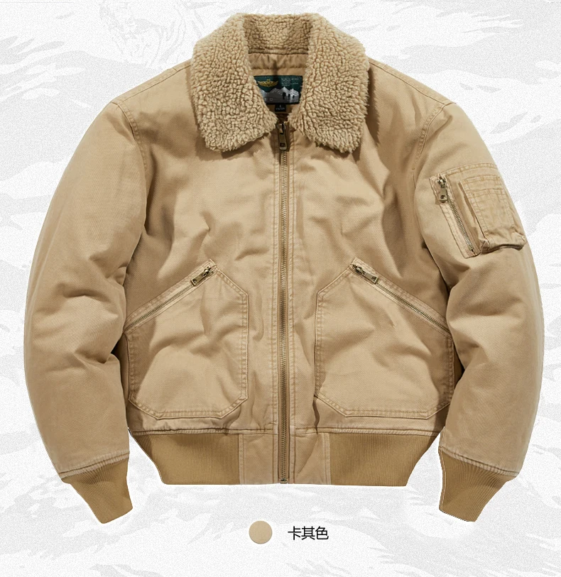 Fleece Bomber Coats Military Outdoor Cotton-Padded Windbreakers Men Clothing Men's Thicken Parkas Warm Winter Jacket Cashmere