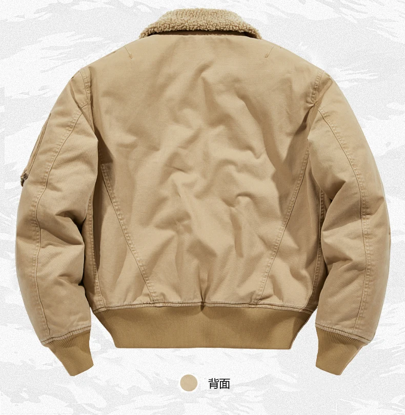 Fleece Bomber Coats Military Outdoor Cotton-Padded Windbreakers Men Clothing Men's Thicken Parkas Warm Winter Jacket Cashmere
