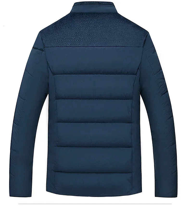Plush Thickened Parkas Stand Collar Jacket Fashion Coat Padded Overcoat for Men Men's Parker Coat Warm Thick Zipper Winter Men's