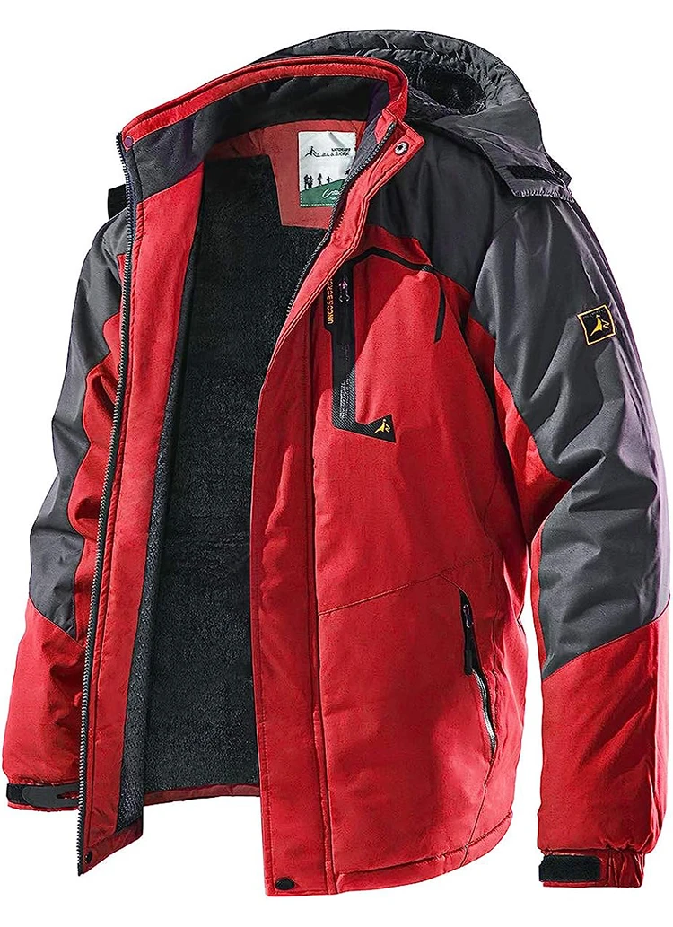 Male Windbreaker Ski Jackets Men's Winter Parkas Outdoor Jacket Thicken Fleece Quality Warm Waterproof Climb Men Thick Coat