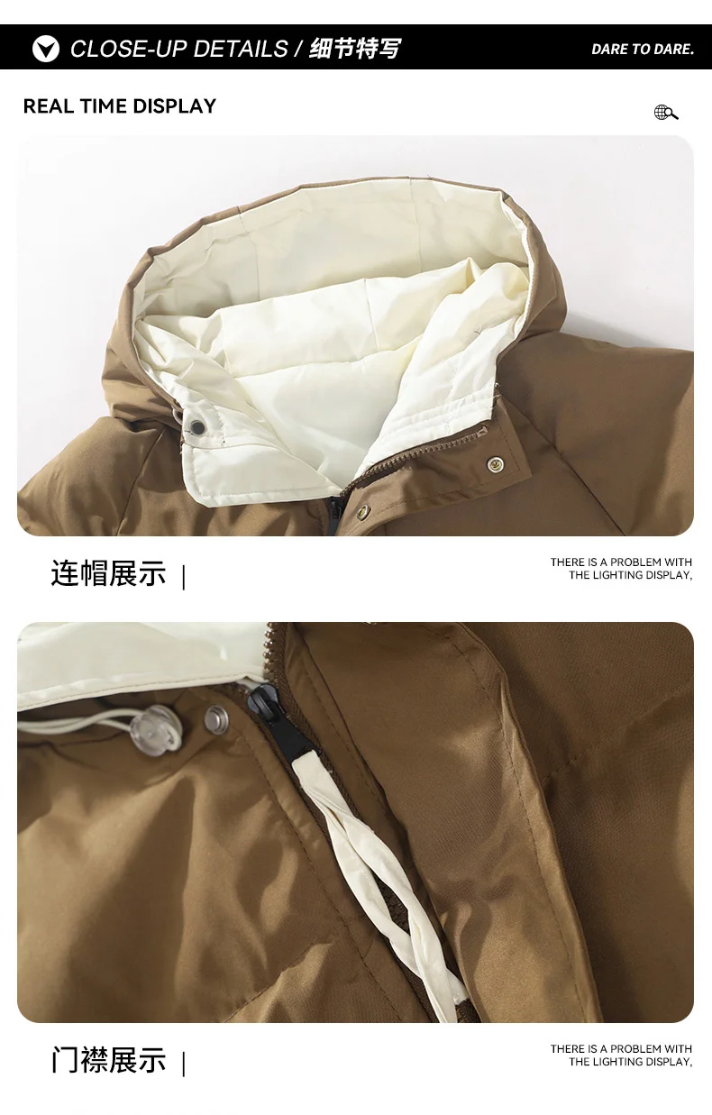 male Outerwear hooded jacket Men's winter loose jacket Cotton coat man fashion parkas Men windproof thick warm Down Jacket