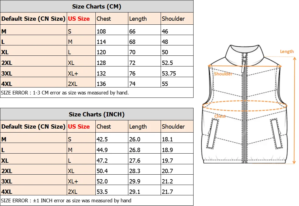 TACVASEN Lightweight Puffer Vest Mens Windproof Vest Sleeveless Vest Winter Jacket Casual Coat Warm Thicken Waistcoat Streetwear