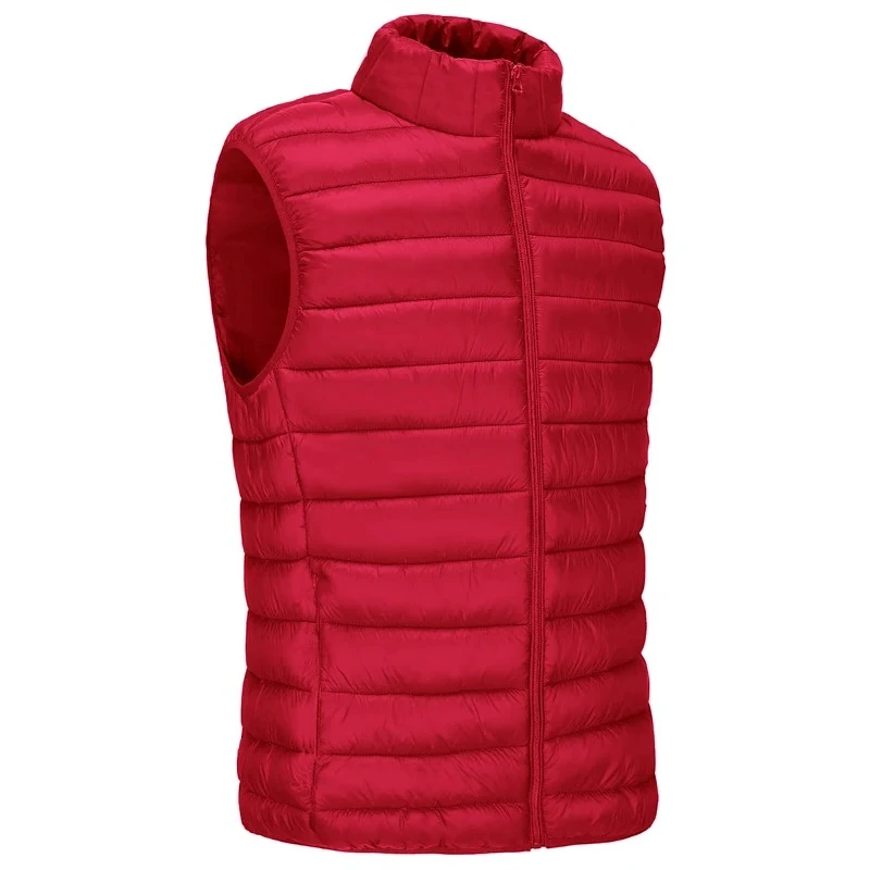 Animal Game Men's Casual Vest Autumn Lightweight Sleeveless Jacket Zipper Outerwear Vest Outdoor Down Vest Coats with Pockets