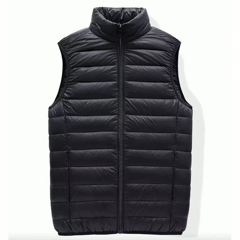 Animal Game Men's Casual Vest Autumn Lightweight Sleeveless Jacket Zipper Outerwear Vest Outdoor Down Vest Coats with Pockets