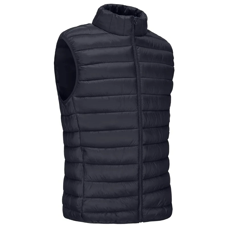Animal Game Men's Casual Vest Autumn Lightweight Sleeveless Jacket Zipper Outerwear Vest Outdoor Down Vest Coats with Pockets