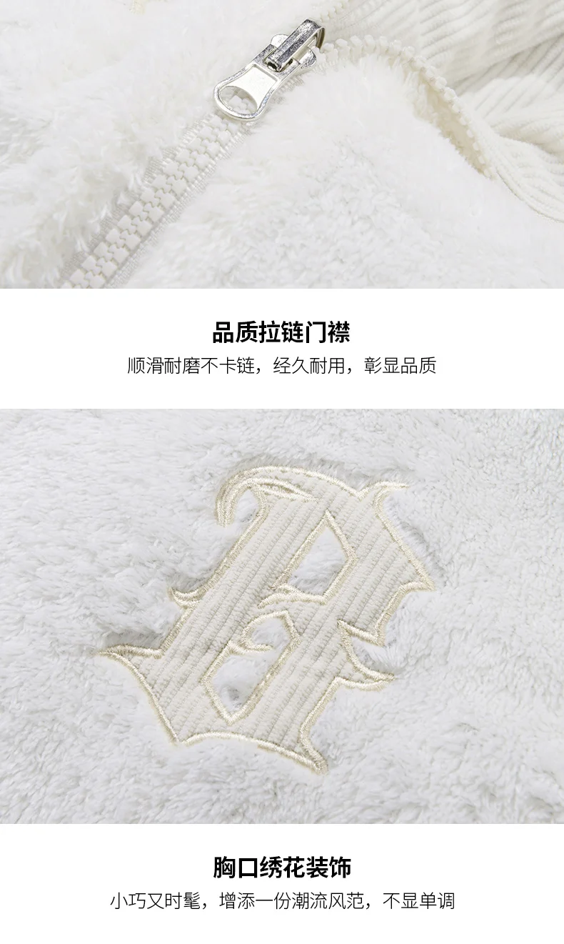 Male Outdoor Winter Coats Jaquetas Corduroy Winter Jacket Leisure Lapel Lamb Loose Denim Coat Male Parka Men Moletom Masculino