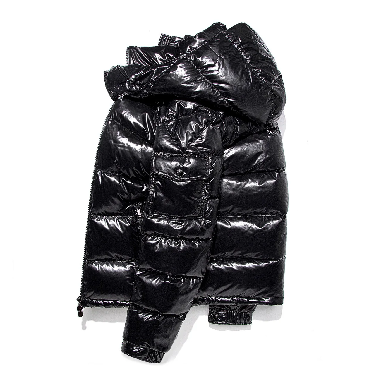 Unisex Winter Hooded Shiny Down Coat Men Casual White Duck Down Jackets High Quality Outdoor Windproof Parka Thicken Puffer Tops