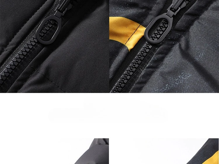 Streetwear Parkas Men Double-Sided Wear Men's Puffer Jacket Outdoor Winter Thickened Down Coat Letter Print Casual Parka Coats