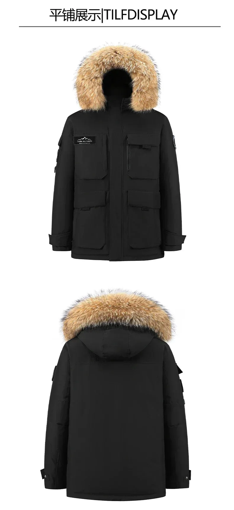 2026 Winter Mens Hooded Fur Collar Duck Down Coats High Quality Waterproof Coats Fashion Parkas Male Casual Warm Down Jackets