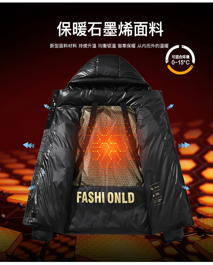 New Brand Male Parkas Plus Size Fashion Man Jacket and Coat Men Thick Winter Jacket Warm Wool Liner Windproof 4XL Hooded jacket