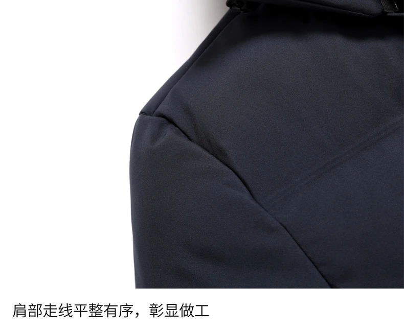 Men's Outdoor Winter Coat Parkas Middle-aged and Elderly Padded Men's Down Warm Padded Jacket Winter Removable Hooded Parkas