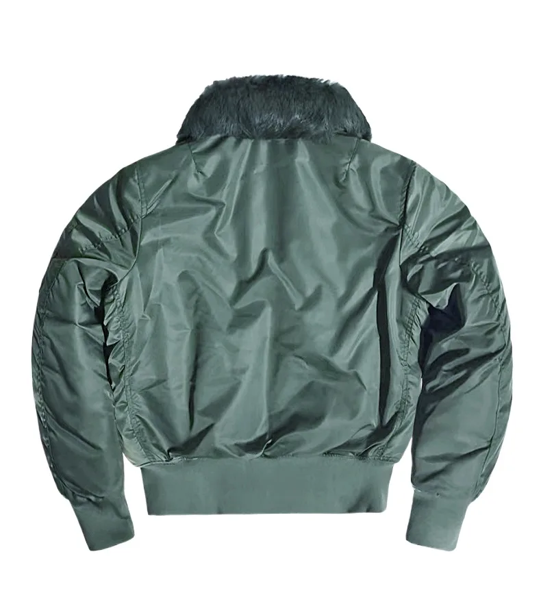 Men's Winter Warm Flight Bomber Parkas With Fur Collar Cotton Padded Thick Thermal Overcoat Pilot Jacket