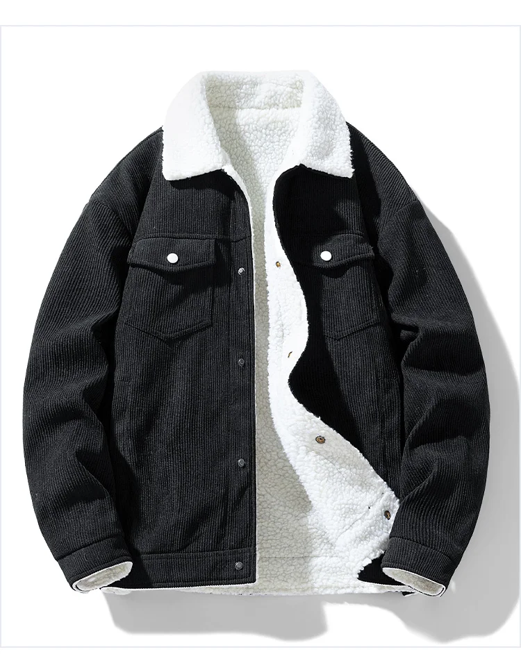 Men's Jackets and Coats Fashion Warm Corduroy Thick Coats 2026 Winter Fashion Men's Coats Down Jackets Men's Cotton Clothing