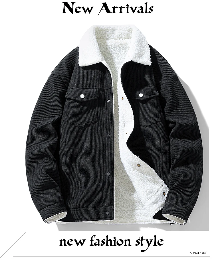 Men's Jackets and Coats Fashion Warm Corduroy Thick Coats 2026 Winter Fashion Men's Coats Down Jackets Men's Cotton Clothing