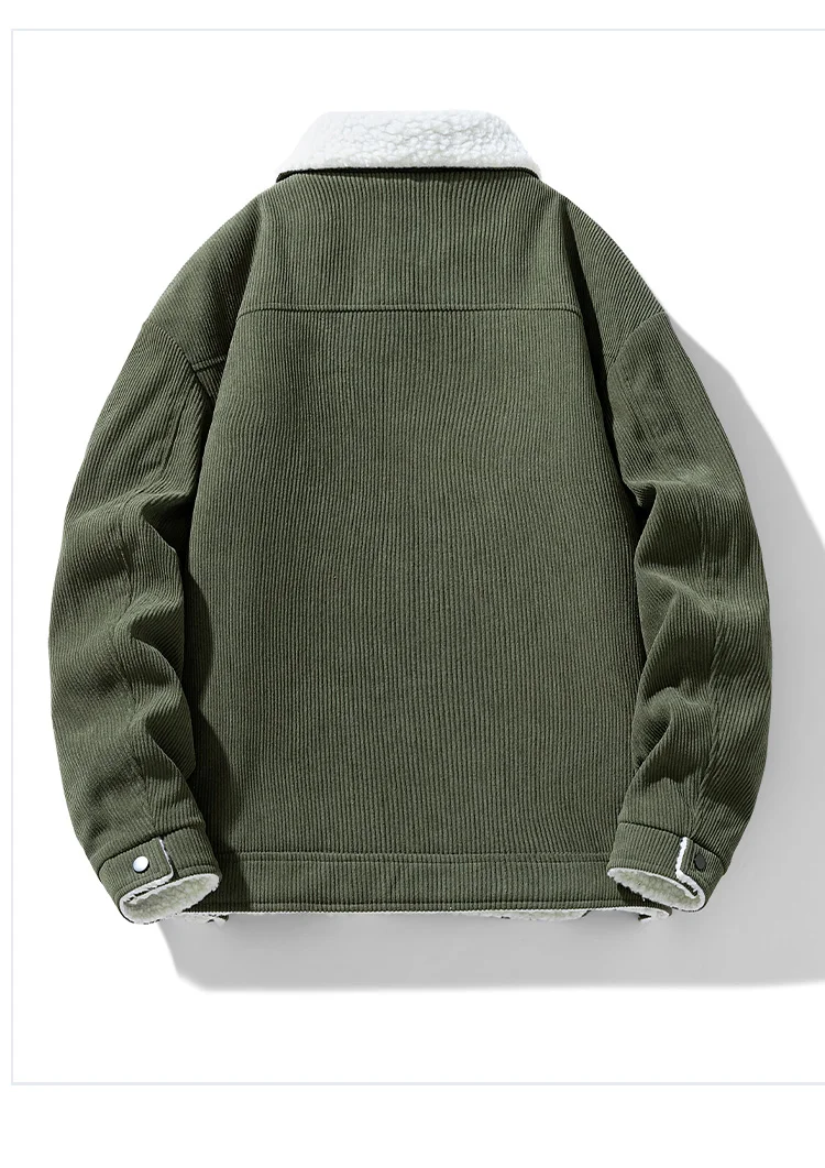 Men's Jackets and Coats Fashion Warm Corduroy Thick Coats 2026 Winter Fashion Men's Coats Down Jackets Men's Cotton Clothing