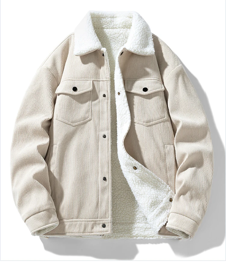 Men's Jackets and Coats Fashion Warm Corduroy Thick Coats 2026 Winter Fashion Men's Coats Down Jackets Men's Cotton Clothing