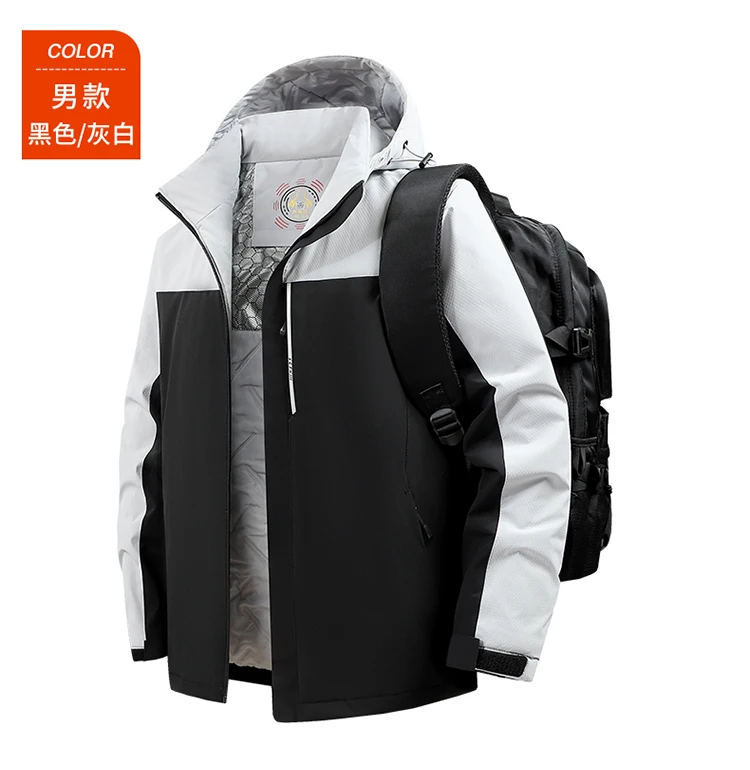 Men's Parka Splicing Mens Parka Winter New Hooded Down Jacket Fleece Warm Jackets Men Business Leisure Coat Baseball Coats 5099