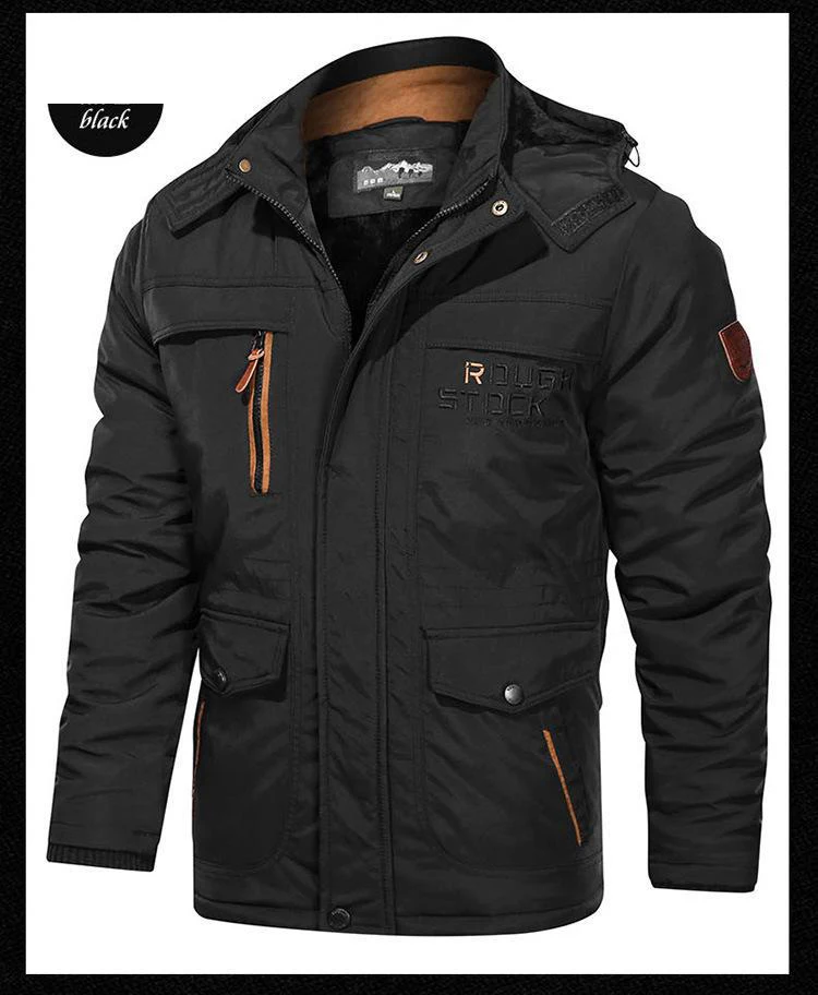 Men's Winter Tactial Jacket Fleece Lined Outdoor Parka Coat Hooded Windbreaker Military Thick Warm Outerwear Multi-pocket Parkas