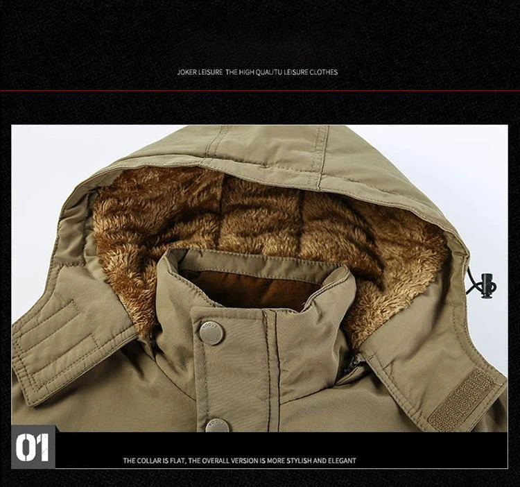 Men's Winter Tactial Jacket Fleece Lined Outdoor Parka Coat Hooded Windbreaker Military Thick Warm Outerwear Multi-pocket Parkas