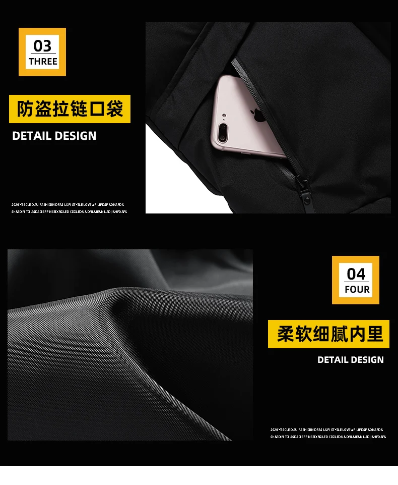 Mens Winter Hooded Jacket Cotton Padded Parka Coat Men's New Fashion Down Cotton Jacket Korean Style Casual Mens Overcoat
