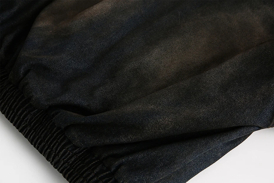 Vintage Denim Parkas Fur Warm Padded Jackets Men Streetwear Harajuku Oversized Bubble Coat Outwear