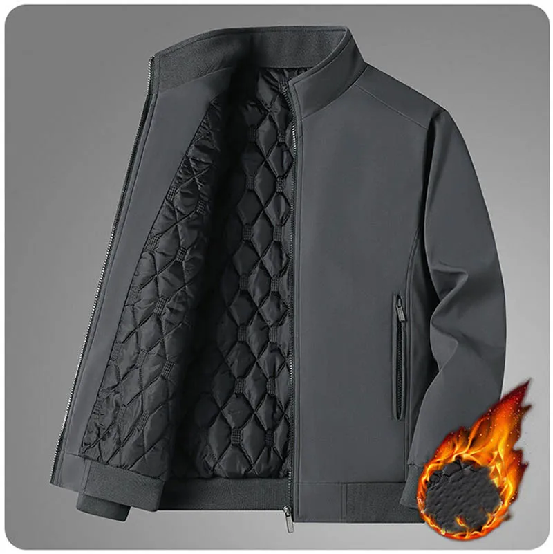 Men Windbreaker Streetwear Winter Fleece Jackets Plus Size 6XL 7XL 8XL Thicken Warm Varsity Jacket Coat For Men Parkas Overcoats