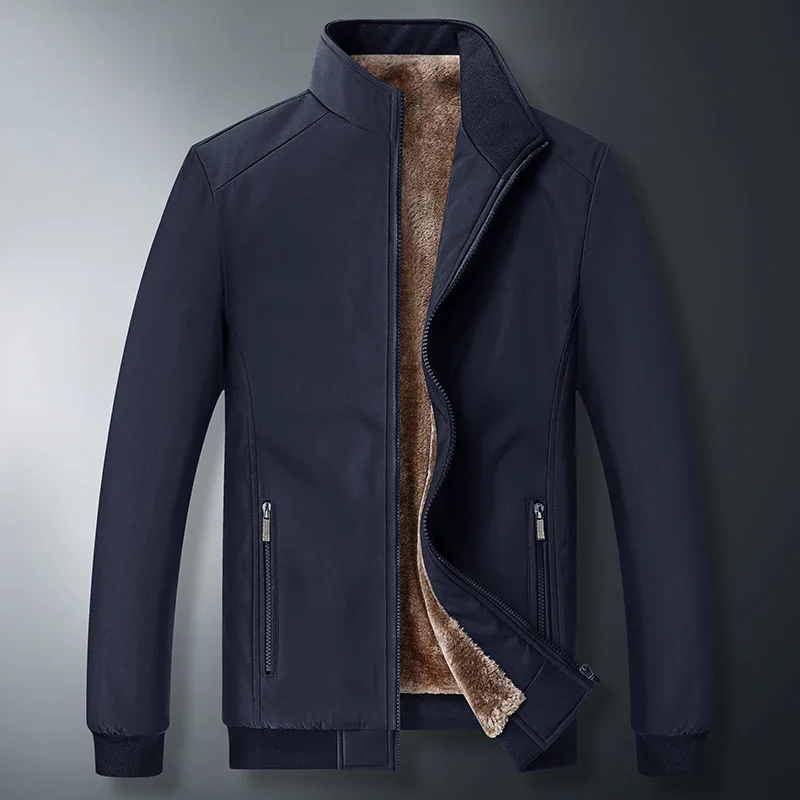 Men Windbreaker Streetwear Winter Fleece Jackets Plus Size 6XL 7XL 8XL Thicken Warm Varsity Jacket Coat For Men Parkas Overcoats