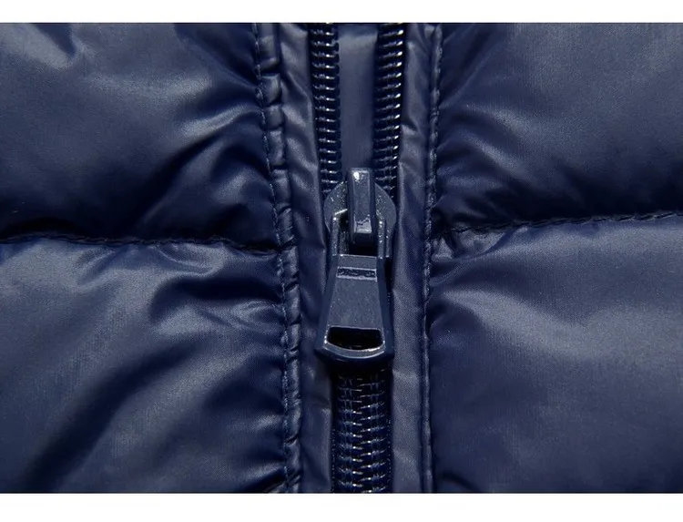 2026 Royal Blue Hooded Parkas Men's Zipper Control Winter Jacket Fashion Hot Sale Jaqueta Plus Size S-5XL Lightweight Warm Coats