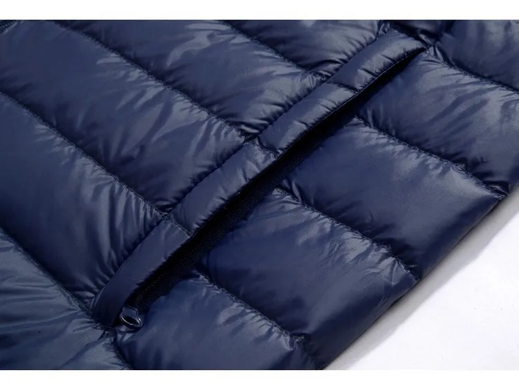 2026 Royal Blue Hooded Parkas Men's Zipper Control Winter Jacket Fashion Hot Sale Jaqueta Plus Size S-5XL Lightweight Warm Coats