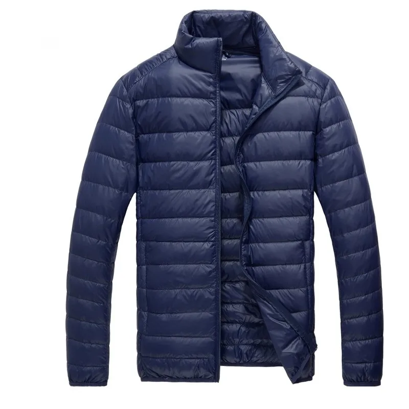 2026 Royal Blue Hooded Parkas Men's Zipper Control Winter Jacket Fashion Hot Sale Jaqueta Plus Size S-5XL Lightweight Warm Coats