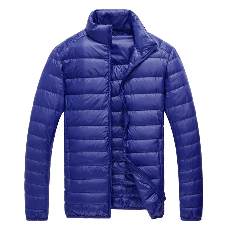 2026 Royal Blue Hooded Parkas Men's Zipper Control Winter Jacket Fashion Hot Sale Jaqueta Plus Size S-5XL Lightweight Warm Coats