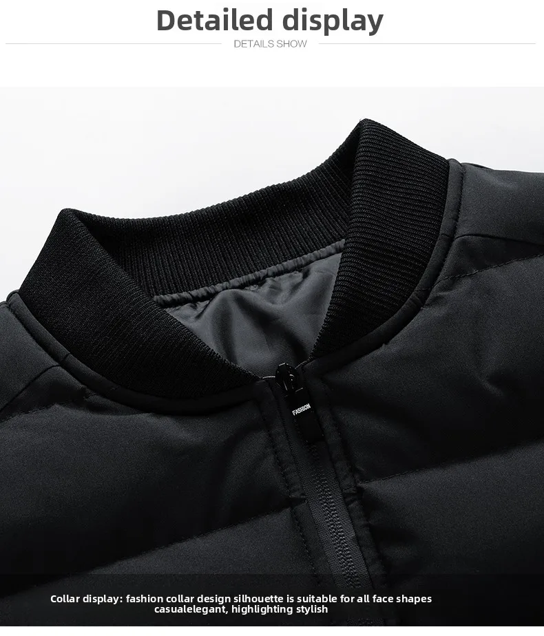 New Men's Outdoor Fashion Trend Windproof Warm Cotton Clothes Comfortable Versatile Breathable Sports Leisure Collar Jacket