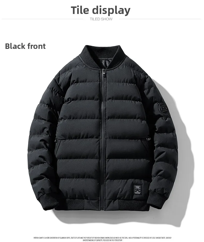 New Men's Outdoor Fashion Trend Windproof Warm Cotton Clothes Comfortable Versatile Breathable Sports Leisure Collar Jacket