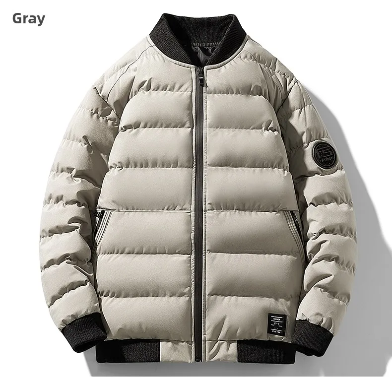 New Men's Outdoor Fashion Trend Windproof Warm Cotton Clothes Comfortable Versatile Breathable Sports Leisure Collar Jacket